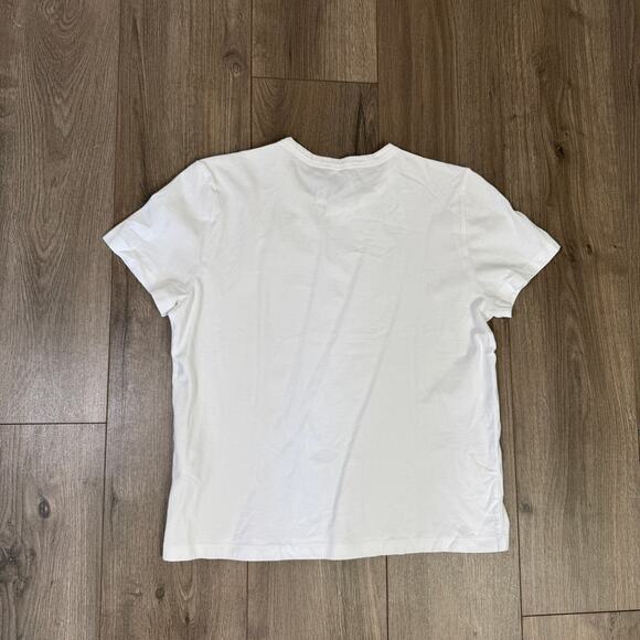 Madewell The Perfect Crewneck Tee WMNS M Eyelet White Jersey Cotton Short Sleeve - Picture 7 of 9